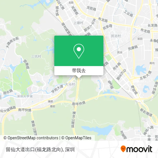 留仙大道出口(福龙路北向)地图
