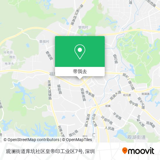 观澜街道库坑社区皇帝印工业区7号地图