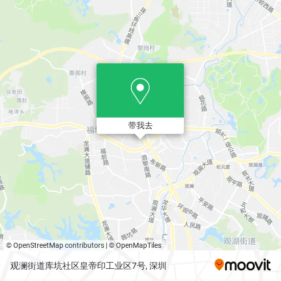 观澜街道库坑社区皇帝印工业区7号地图