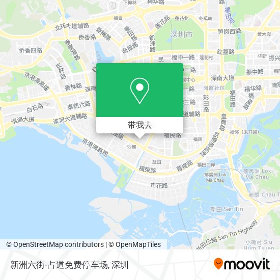 新洲六街-占道免费停车场地图