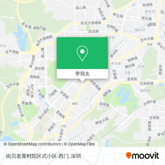 岗贝老屋村院区式小区-西门地图