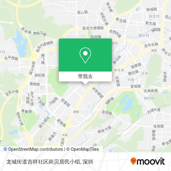 龙城街道吉祥社区岗贝居民小组地图
