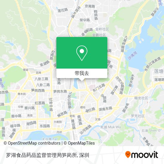 罗湖食品药品监督管理局笋岗所地图