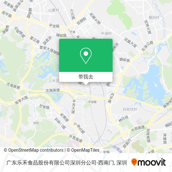 广东乐禾食品股份有限公司深圳分公司-西南门地图