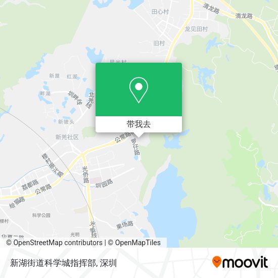 新湖街道科学城指挥部地图