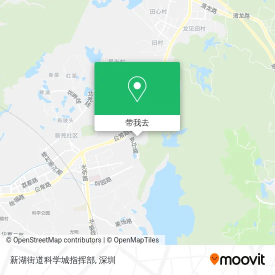 新湖街道科学城指挥部地图