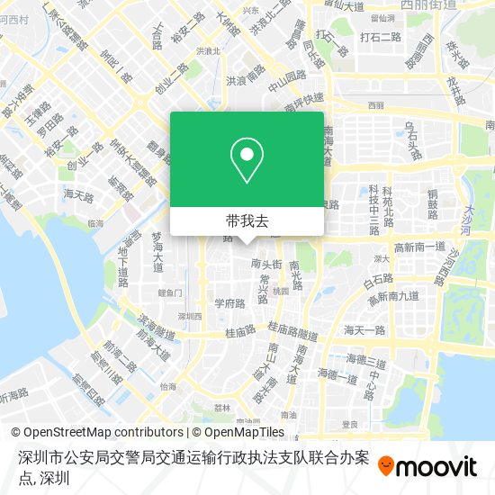 深圳市公安局交警局交通运输行政执法支队联合办案点地图