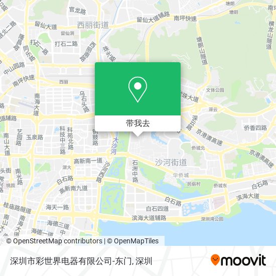 深圳市彩世界电器有限公司-东门地图