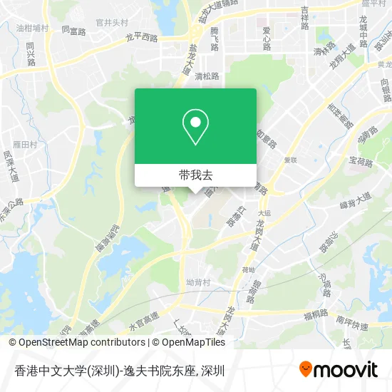 香港中文大学(深圳)-逸夫书院东座地图