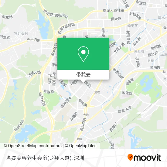 名媛美容养生会所(龙翔大道)地图