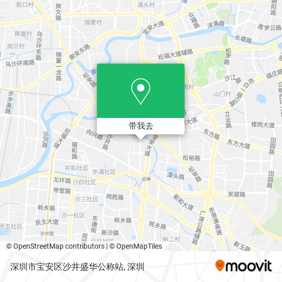 深圳市宝安区沙井盛华公称站地图