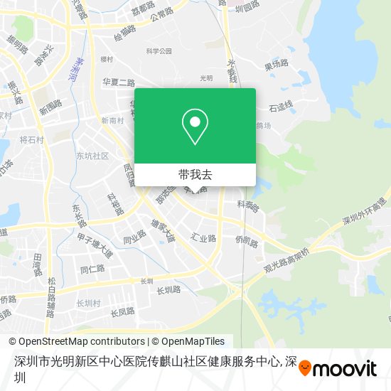 深圳市光明新区中心医院传麒山社区健康服务中心地图
