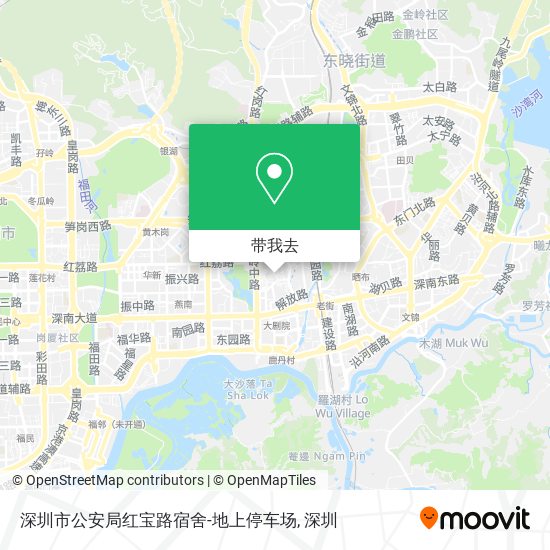 深圳市公安局红宝路宿舍-地上停车场地图