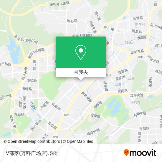 V部落(万科广场店)地图