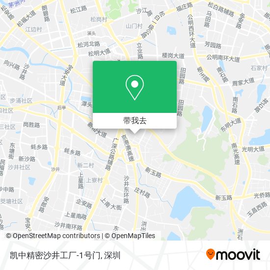 凯中精密沙井工厂-1号门地图