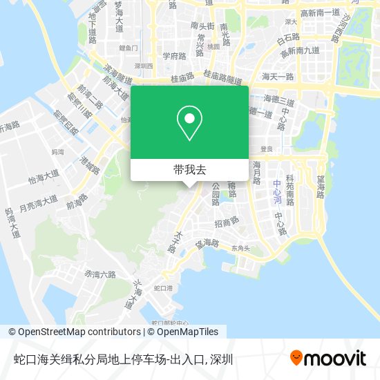 蛇口海关缉私分局地上停车场-出入口地图