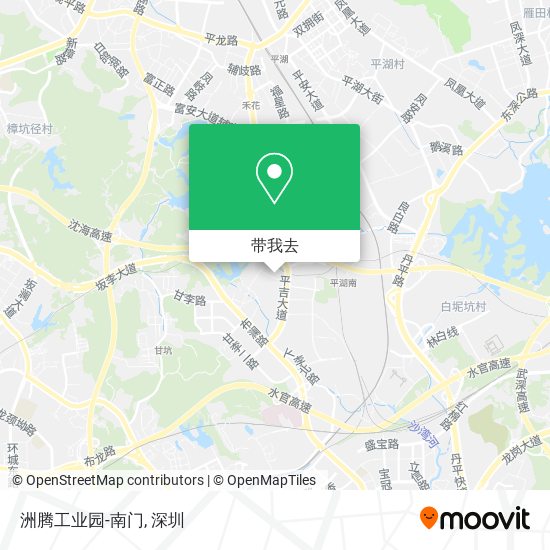 洲腾工业园-南门地图
