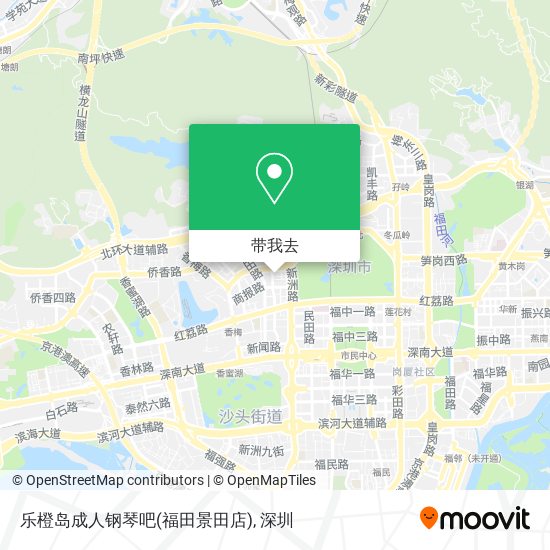 乐橙岛成人钢琴吧(福田景田店)地图