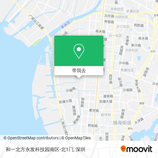 和一北方永发科技园南区-北1门地图