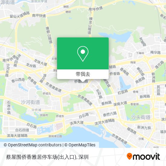蔡屋围侨香雅居停车场(出入口)地图