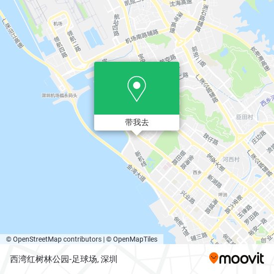 西湾红树林公园-足球场地图