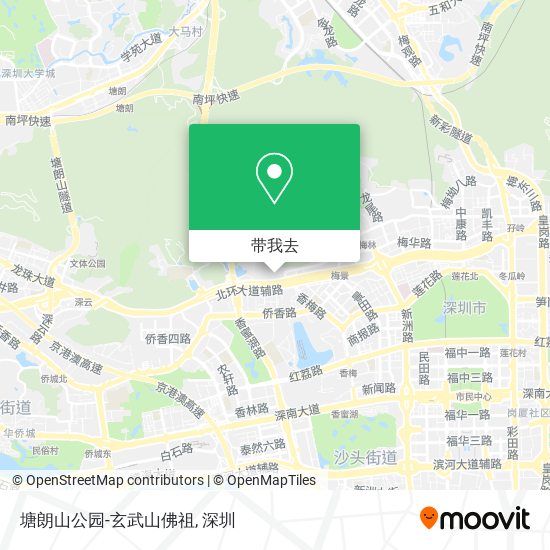 塘朗山公园-玄武山佛祖地图