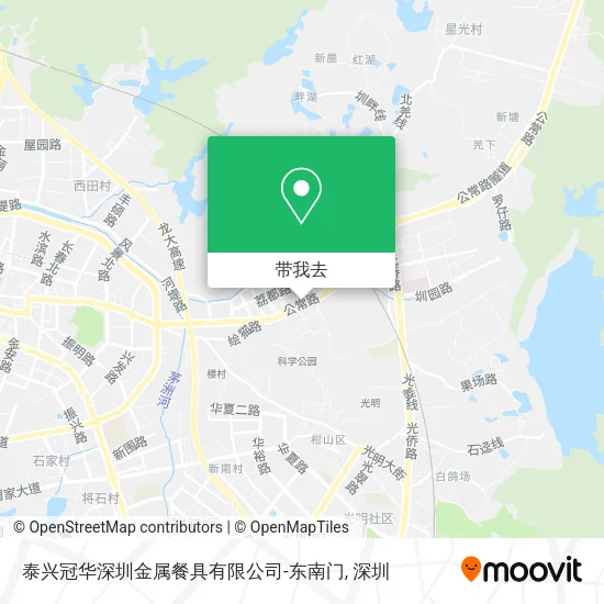 泰兴冠华深圳金属餐具有限公司-东南门地图