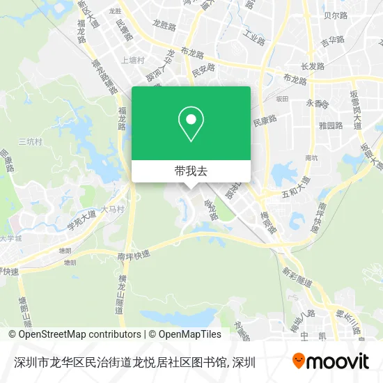 深圳市龙华区民治街道龙悦居社区图书馆地图