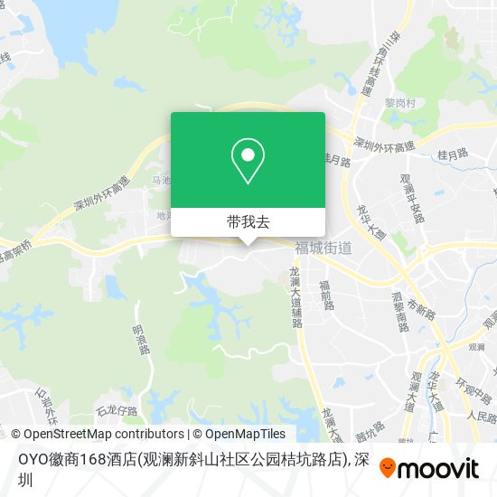OYO徽商168酒店(观澜新斜山社区公园桔坑路店)地图