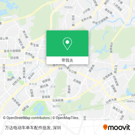 万达电动车单车配件批发地图