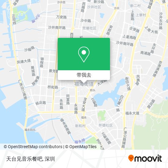 天台见音乐餐吧地图