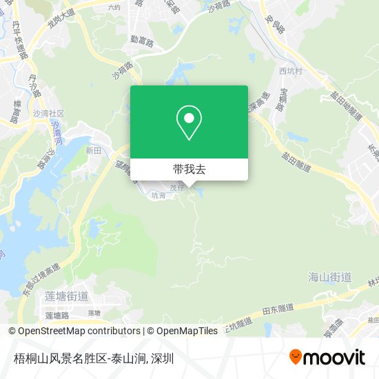 梧桐山风景名胜区-泰山涧地图