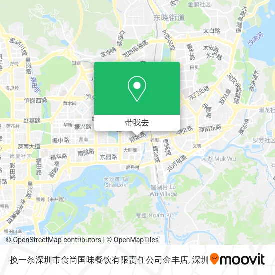 换一条深圳市食尚国味餐饮有限责任公司金丰店地图