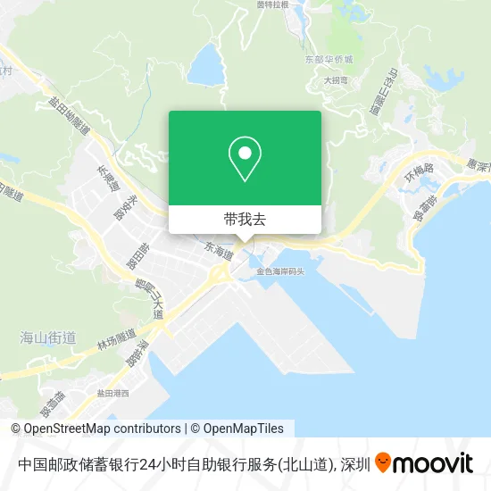 中国邮政储蓄银行24小时自助银行服务(北山道)地图
