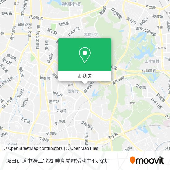 坂田街道中浩工业城-唯真党群活动中心地图