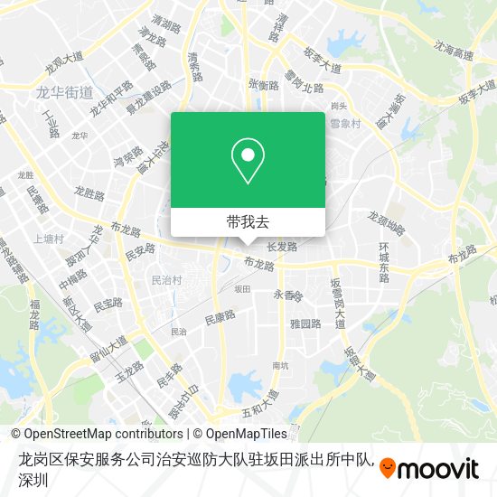 龙岗区保安服务公司治安巡防大队驻坂田派出所中队地图