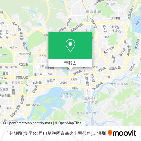 广州铁路(集团)公司电脑联网京基火车票代售点地图