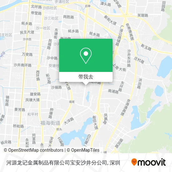 河源龙记金属制品有限公司宝安沙井分公司地图