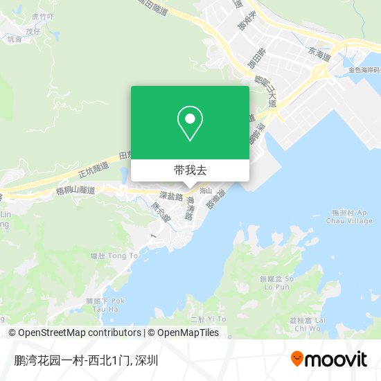 鹏湾花园一村-西北1门地图