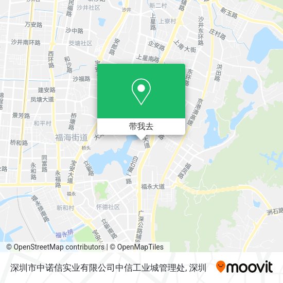 深圳市中诺信实业有限公司中信工业城管理处地图
