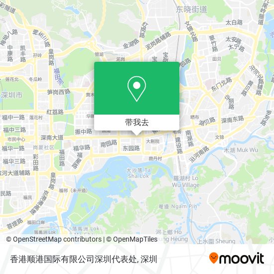 香港顺港国际有限公司深圳代表处地图