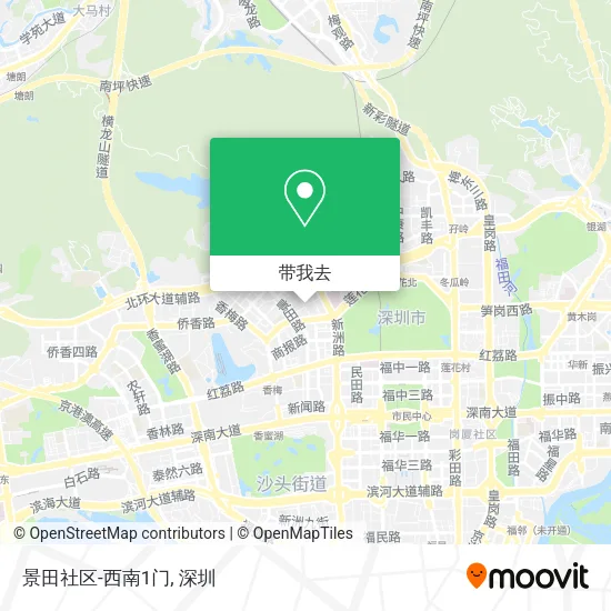 景田社区-西南1门地图