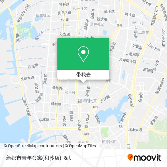 新都市青年公寓(和沙店)地图