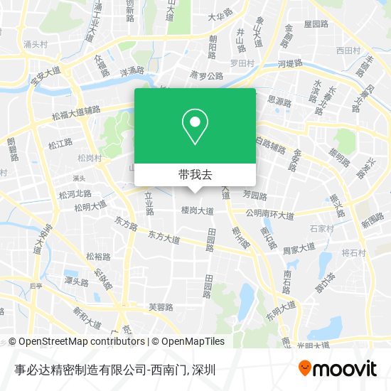 事必达精密制造有限公司-西南门地图