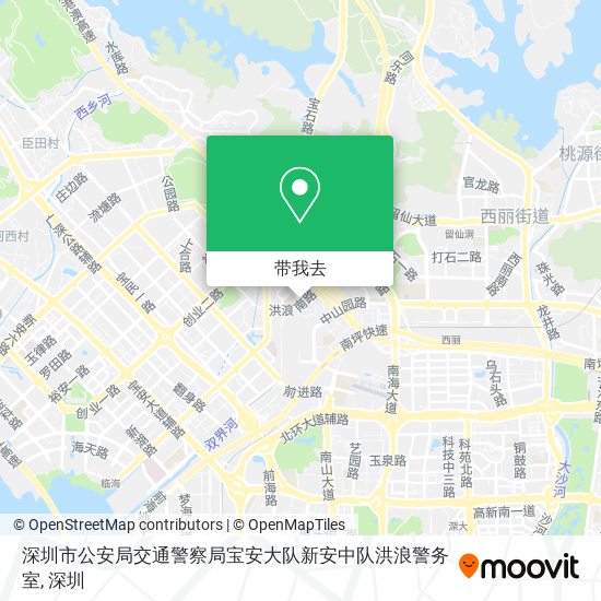 深圳市公安局交通警察局宝安大队新安中队洪浪警务室地图