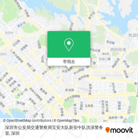 深圳市公安局交通警察局宝安大队新安中队洪浪警务室地图