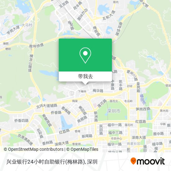 兴业银行24小时自助银行(梅林路)地图