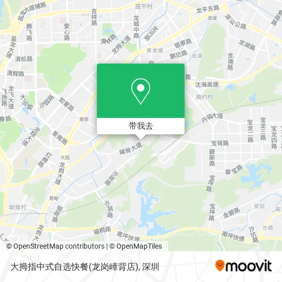 大拇指中式自选快餐(龙岗嶂背店)地图