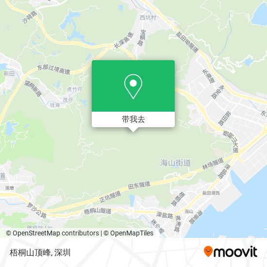 梧桐山顶峰地图