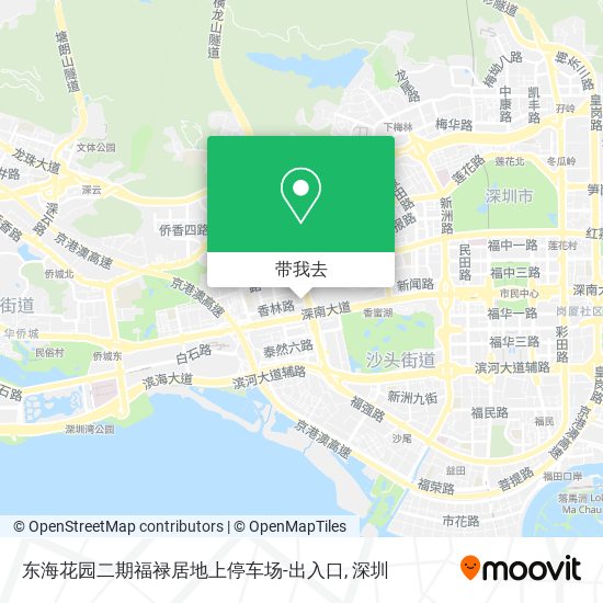 东海花园二期福禄居地上停车场-出入口地图